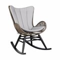 Tento Campait Fanny Outdoor Patio Rocking Chair Dark Eucalyptus TE3322957